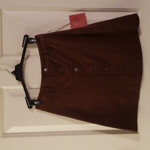 𝅺mossimo Supply Co. Brown Snap Front Skirt NWT